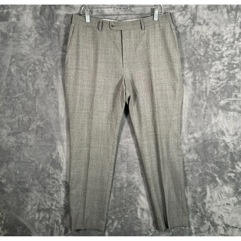 Suitsupply Brescia Dress Pants Men 34x28 Gray Suit Trousers Wool Slim Flat Front
